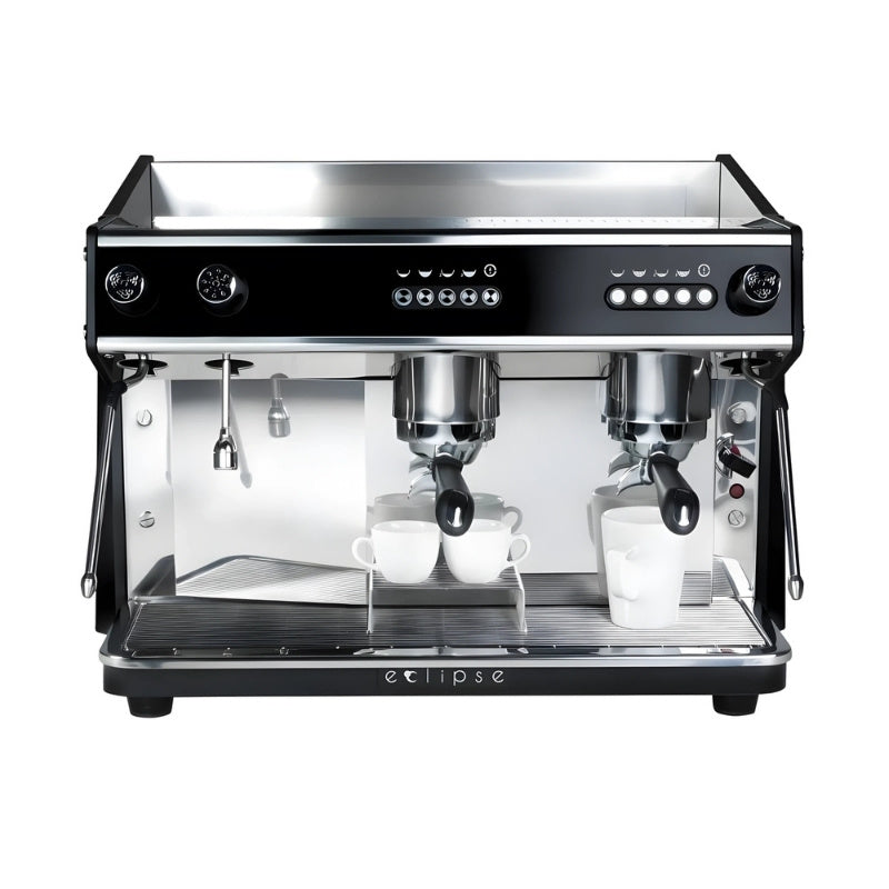 Front view of the crem eclipse 2 group coffee machine