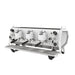White Sanremo D8 3 group espresso machine diagonal front-right view