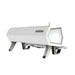 Rear view of white Sanremo D8 3 group commercial coffee machine