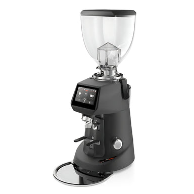 Front right view of the Sanremo SR64 EVO PRO sense commercial coffee grinder in black