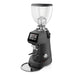 Front right view of the Sanremo SR64 EVO PRO sense commercial coffee grinder in black