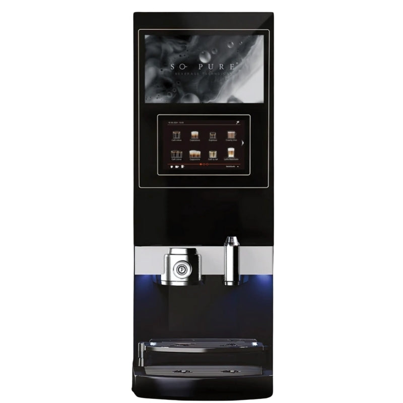 Front view of the So Pure Platinum Instant Mini Instant Coffee Machine